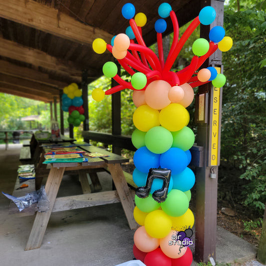 Pom Pom Balloon Column